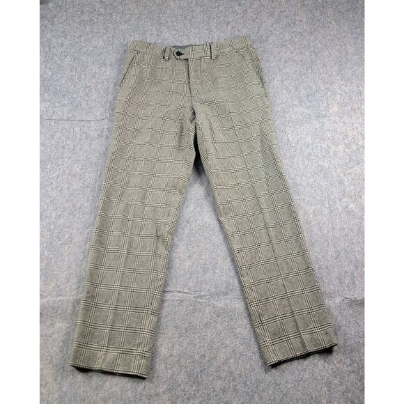 Todd Snyder Plaid Wool Trouser Mens Size 31x30 Multi Cream Black *Read* - Picture 2 of 16